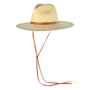 Women's Panama Hats-Sensi Studio Long Brim Panama Hat with Leather Band