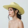 Women's Panama Hats-Sensi Studio Long Brim Texas Hat With Tucuman