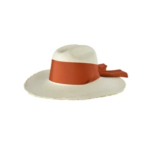 Women's Panama Hats-Sensi Studio Long Brim Texas Hat with Maxi Band