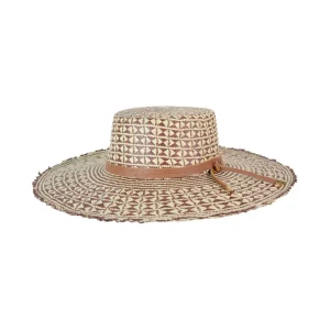 Women's Panama Hats-Sensi Studio Mariposa Frayed Cordovan Long Brim