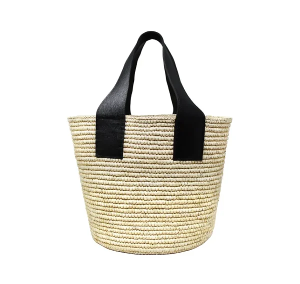 Handbags-Sensi Studio Maxi Tote Woven Straw With Leather Handle