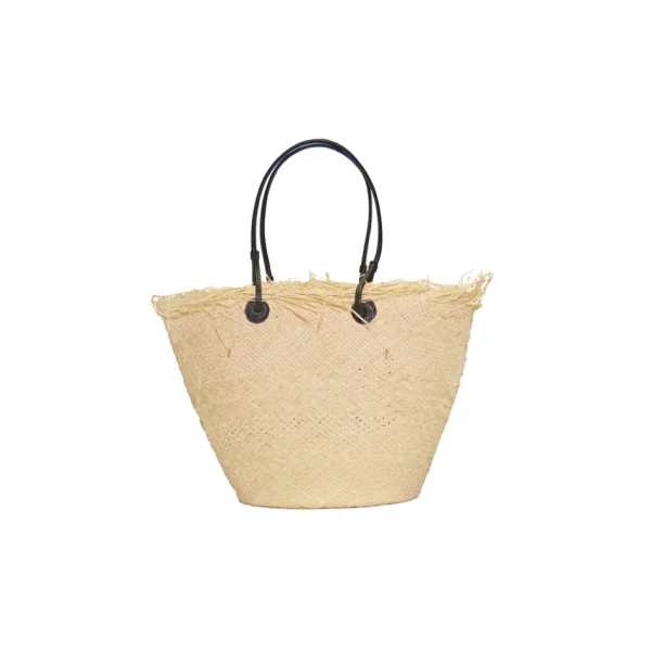 Handbags-Sensi Studio Medium Basket with Frayed Border