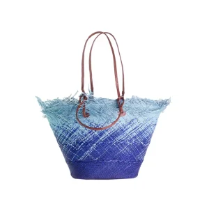 Handbags-Sensi Studio Medium Basket with Frayed Border