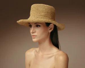 Women's Panama Hats-Sensi Studio Moldeable Crochet Hat With Wire Brim And Mettallic Thread