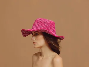 Women's Panama Hats-Sensi Studio Moldeable Crochet Hat With Wire Brim And Mettallic Thread