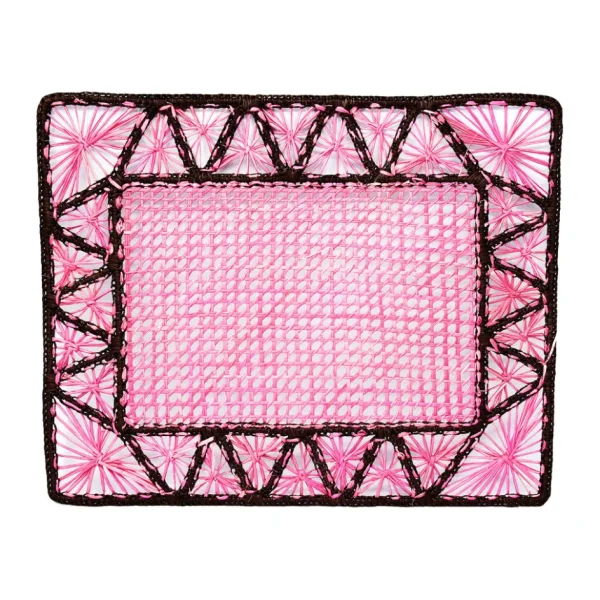 Home-Sensi Studio Open Weave Rectangular Placemat with coaster (Set of 2 Units)