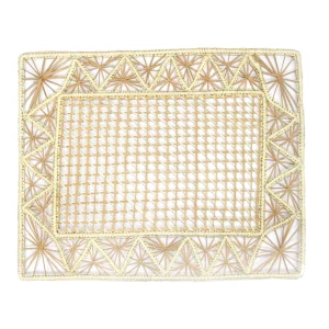 Home-Sensi Studio Open Weave Rectangular Placemat with coaster (Set of 2 Units)