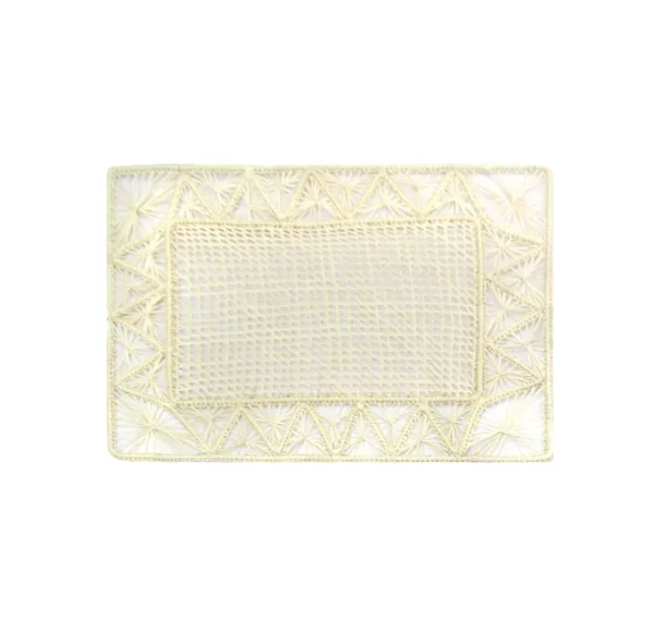 Home-Sensi Studio Open Weave Rectangular Placemat with coaster (Set of 2 Units)