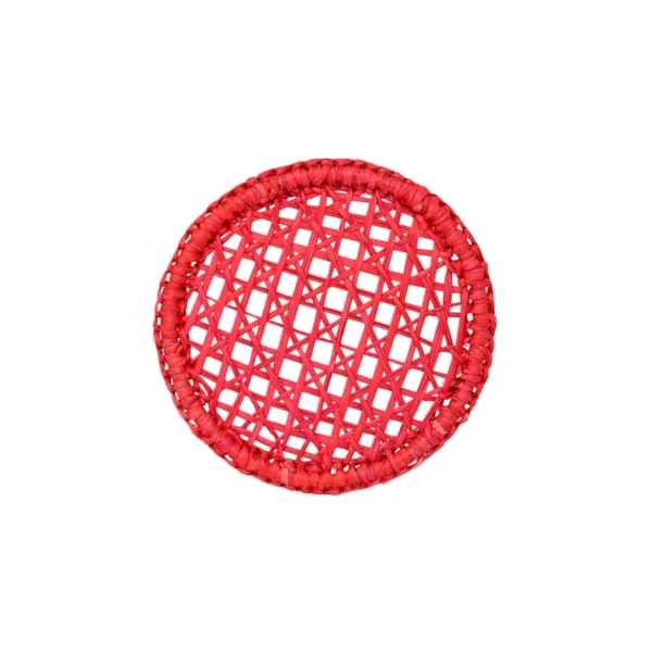 Home-Sensi Studio Open weave round Placemat with coaster (Set of 2 Units)