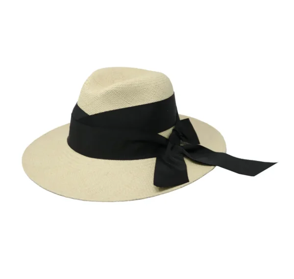 Women's Panama Hats-Sensi Studio Panama Hat Double Twist With Bow Band