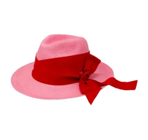 Women's Panama Hats-Sensi Studio Panama Hat Double Twist With Bow Band