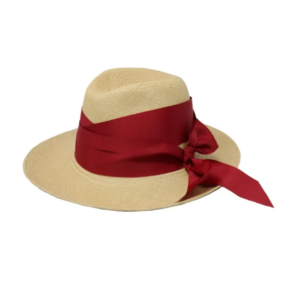 Women's Panama Hats-Sensi Studio Panama Hat Double Twist With Bow Band