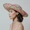 Women's Panama Hats-Sensi Studio Pareado Frayed Extra Long Brim Panama Hat