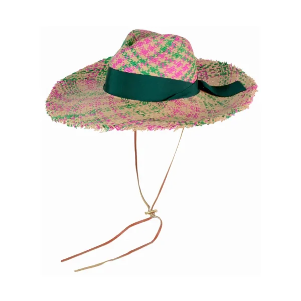 Women's Panama Hats-Sensi Studio Pareado Frayed Extra Long Brim Panama Hat