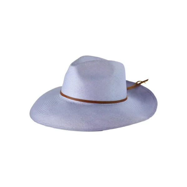 Women's Panama Hats-Sensi Studio Premium Panama Hat Long Brim with Leather