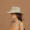 Women's Panama Hats-Sensi Studio Seashells Hippie Hat with Wire Brim