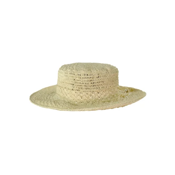 Women's Panama Hats-Sensi Studio Seashells Hippie Hat with Wire Brim