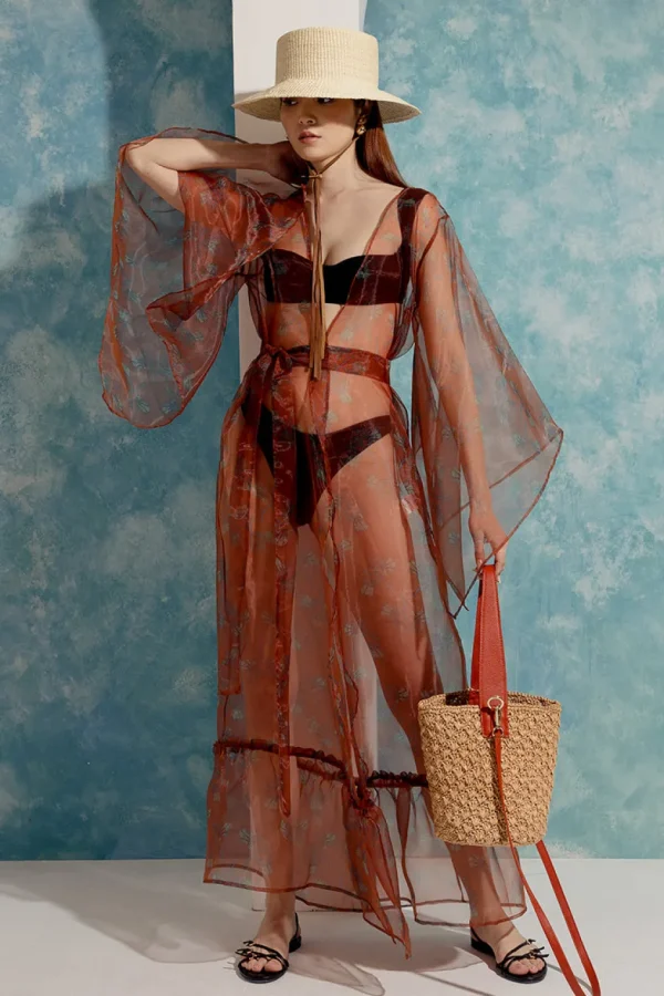 Rtw-Sensi Studio Sheer Maxi Robe