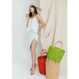 Handbags-Sensi Studio Tall Solid Beach Basket