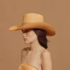 Women's Panama Hats-Sensi Studio Texas Long Brim Hat With Italian Bow