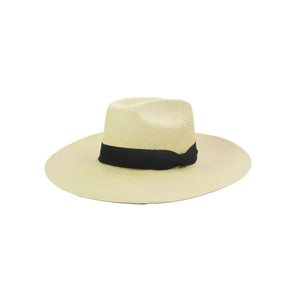 Women's Panama Hats-Sensi Studio Texas Long Brim hat with Italian bow