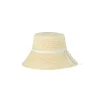 Women's Panama Hats-Sensi Studio Texturized Straw Lampshade with Leather Band