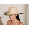 Women's Panama Hats-Sensi Studio Tulle Cordovan