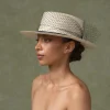 Women's Panama Hats-Sensi Studio Tulle Cordovan Hat