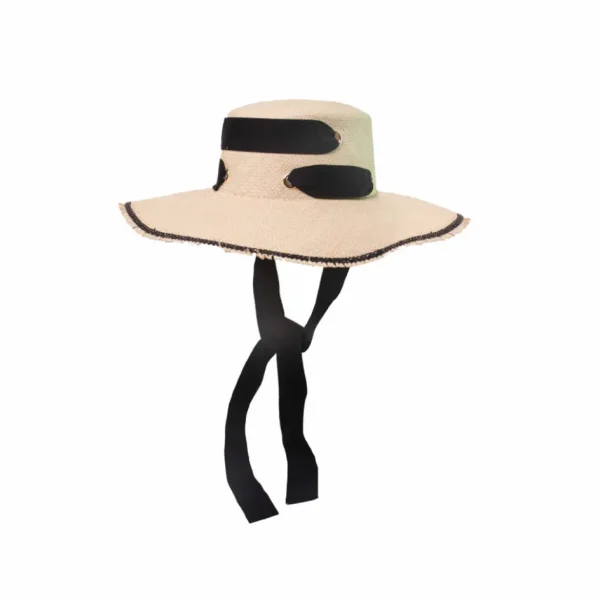 Women's Panama Hats-Sensi Studio Two Tone Cordovan Long Brim Hat