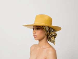 Women's Panama Hats-Sensi Studio Two Tone Long Brim Aguacate Hat with Handkerchief